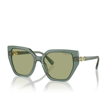 Swarovski SK6016 Sunglasses 104382 transparent green - three-quarters view