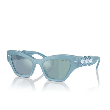 Swarovski SK6021 Sunglasses 20046J milky light blue - three-quarters view