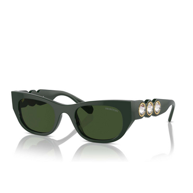 Gafas de sol Swarovski SK6022 102671 dark green - Vista tres cuartos
