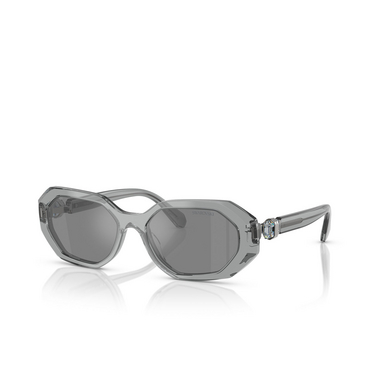 Swarovski SK6028 Sunglasses 10626G transparent dark grey - three-quarters view