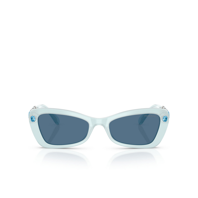 Lunettes de soleil Swarovski SK6033 102455 milky blue - 1/4