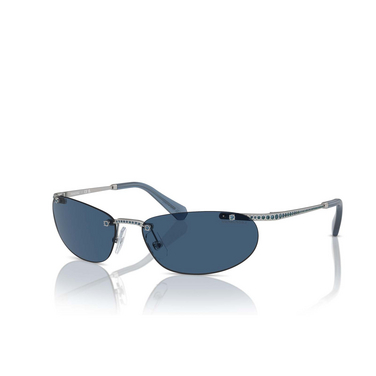Swarovski SK7019 Sunglasses 402555 matte silver - three-quarters view