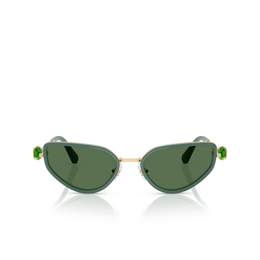 Swarovski SK7027 Sunglasses 403371 gold / dark green - front view