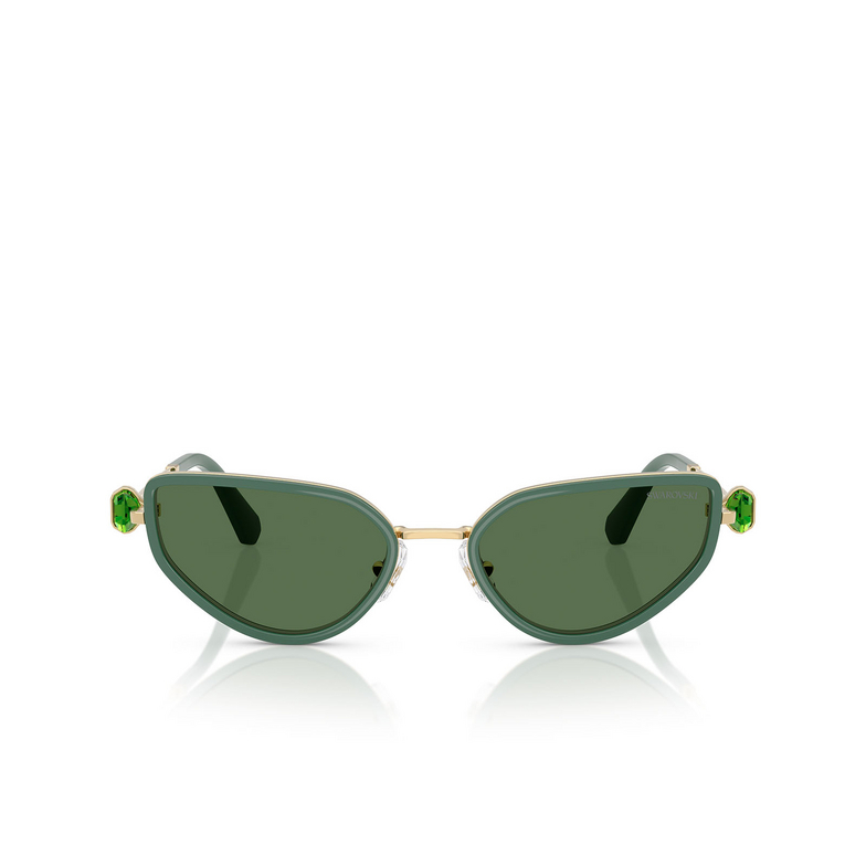 Lunettes de soleil Swarovski SK7027 403371 gold / dark green - 1/4