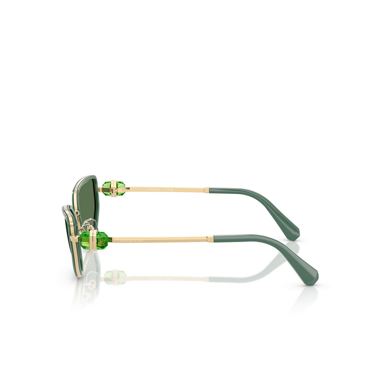 Lunettes de soleil Swarovski SK7027 403371 gold / dark green - 3/4