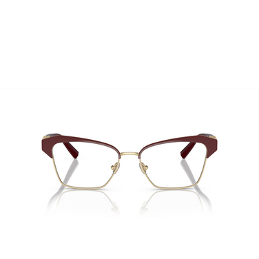 Tiffany TF1156B Eyeglasses 6185 burgundy on pale gold - front view