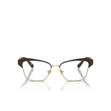 Tiffany TF1156B Eyeglasses 6204 brown on pale gold - front view