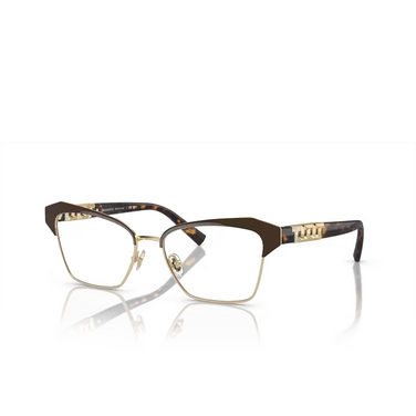 Tiffany TF1156B Eyeglasses 6204 brown on pale gold - three-quarters view