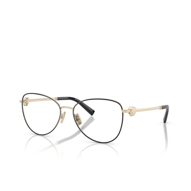 Tiffany TF1163B Eyeglasses 6164 black on pale gold - three-quarters view