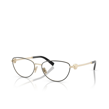 Tiffany TF1164B Eyeglasses 6164 black on pale gold - three-quarters view