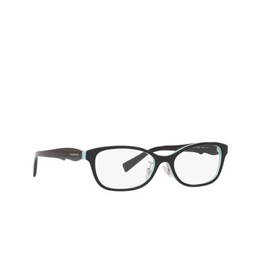 Tiffany TF2187D Eyeglasses 8055 black on tiffany blue - three-quarters view