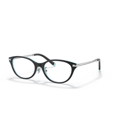 Tiffany TF2210D Eyeglasses 8055 black on tiffany blue - three-quarters view