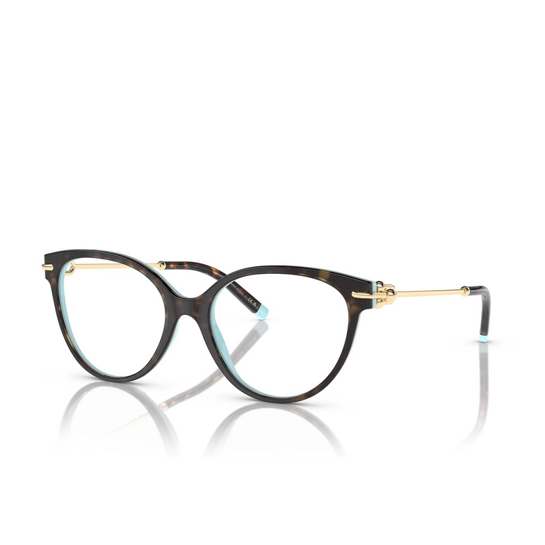 Tiffany TF2217 Eyeglasses 8134 havana on tiffany blue - 2/4