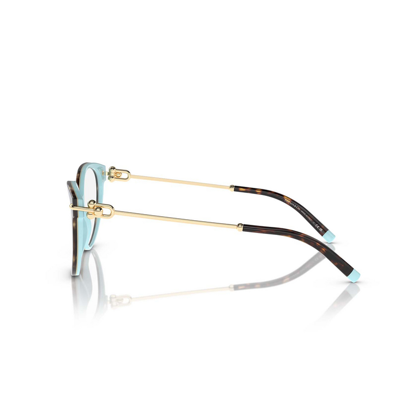 Tiffany TF2217 Eyeglasses 8134 havana on tiffany blue - 3/4