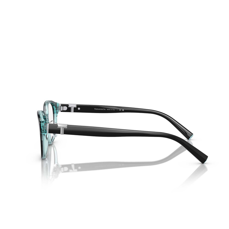 Tiffany TF2236D Eyeglasses 8285 black on crystal tiffany blue - 3/4