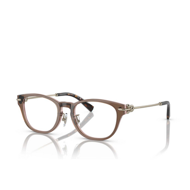 Tiffany TF2237D Eyeglasses 8255 brown transparent on pink - three-quarters view