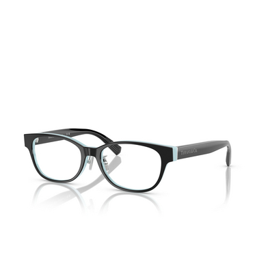 Tiffany TF2263D Eyeglasses 8055 black on tiffany blue - three-quarters view