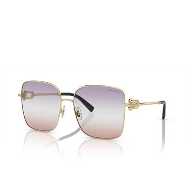 Tiffany TF3094 Sunglasses 6199EL pale gold - three-quarters view