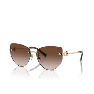 Tiffany TF3096 Sunglasses 62013B pale gold - three-quarters view