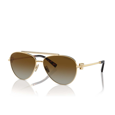 Tiffany TF3101B Sunglasses 6208T5 pale gold - three-quarters view