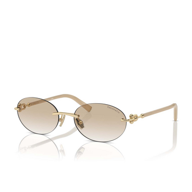 Tiffany TF3104D Sunglasses 617811 pale gold - three-quarters view
