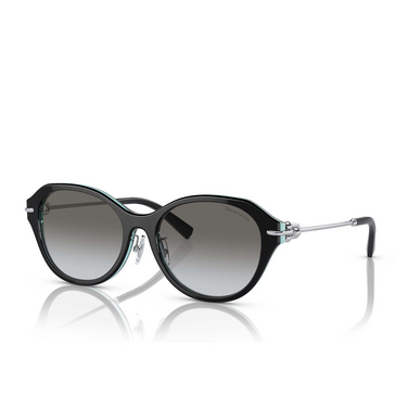 Tiffany TF4210D Sunglasses 82853C black on crystal tiffany blue - three-quarters view