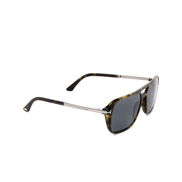 Tom Ford CROSBY Sunglasses 52V dark havana - three-quarters view