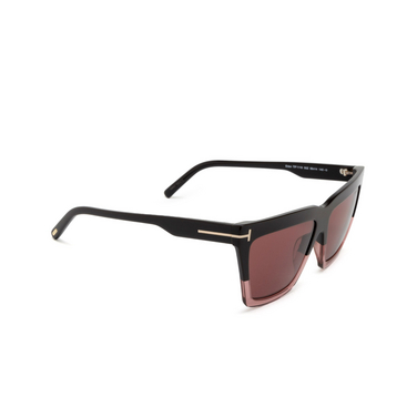 Tom Ford EDEN Sunglasses 50Z shiny dark brown - three-quarters view