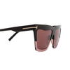 Lunettes de soleil Tom Ford EDEN 50Z shiny dark brown - Vignette du produit 3/4