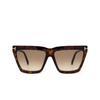 Lunettes de soleil Tom Ford EDEN 52F dark havana - Vignette du produit 1/4