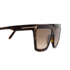 Lunettes de soleil Tom Ford EDEN 52F dark havana - Vignette du produit 3/4