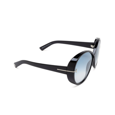 Tom Ford EDIE-02 Sunglasses 01X shiny black - three-quarters view