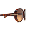 Lunettes de soleil Tom Ford EDIE-02 53F blonde havana - Vignette du produit 3/4