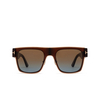 Occhiali da sole Tom Ford EDWIN 48F shiny dark brown - anteprima prodotto 1/4