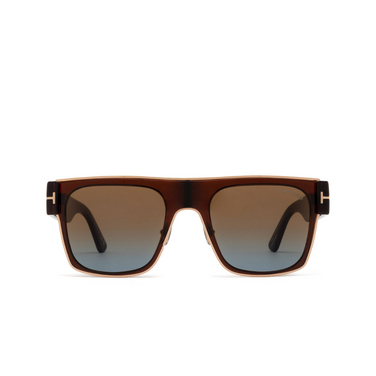Gafas de sol Tom Ford EDWIN 48F shiny dark brown - Vista delantera