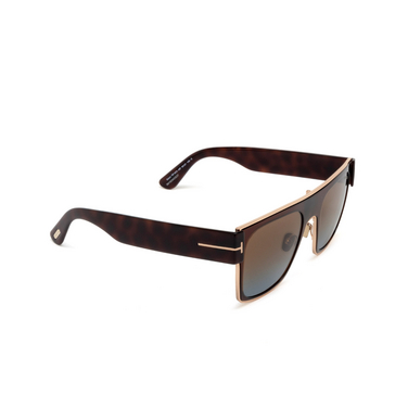Tom Ford EDWIN Sunglasses 48F shiny dark brown - three-quarters view