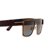 Occhiali da sole Tom Ford EDWIN 48F shiny dark brown - anteprima prodotto 3/4