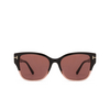 Tom Ford ELSA Sunglasses 48Z shiny dark brown - product thumbnail 1/4