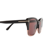 Occhiali da sole Tom Ford ELSA 48Z shiny dark brown - anteprima prodotto 3/4