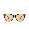 Lunettes de soleil Tom Ford ELSA 52E dark havana - Vignette du produit 1/4