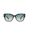 Lunettes de soleil Tom Ford ELSA 52P dark havana - Vignette du produit 1/4