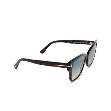 Tom Ford ELSA Sunglasses 52P dark havana - three-quarters view