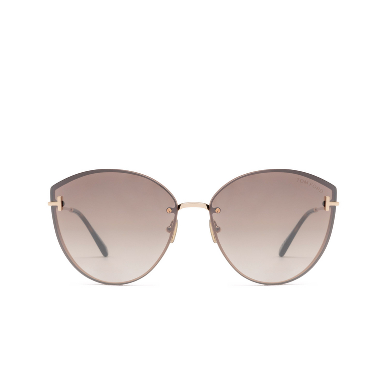 Lunettes de soleil Tom Ford EVANGELINE 28G shiny rose gold - 1/4