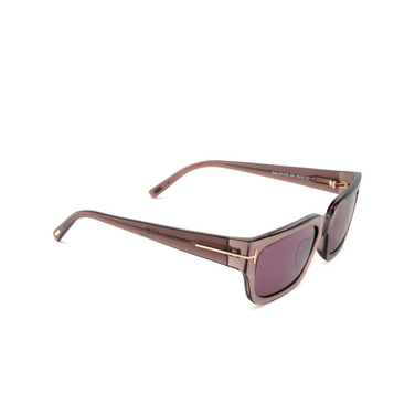 Tom Ford EZRA Sunglasses 45U shiny light brown - three-quarters view