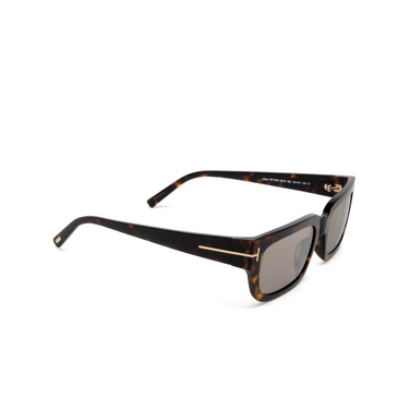 Tom Ford EZRA Sunglasses 52L shiny black - three-quarters view