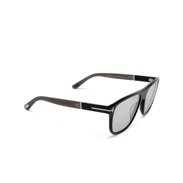 Tom Ford FRANCES Sunglasses 01A shiny black - three-quarters view