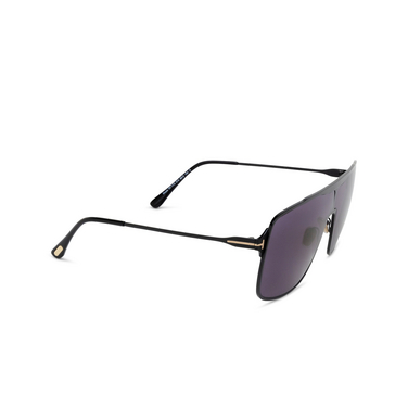 Tom Ford ZAPPA Sunglasses 01A shiny black - three-quarters view