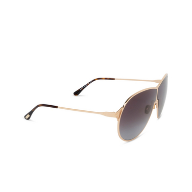 Tom Ford GAIA Sunglasses 28K shiny rose gold - three-quarters view