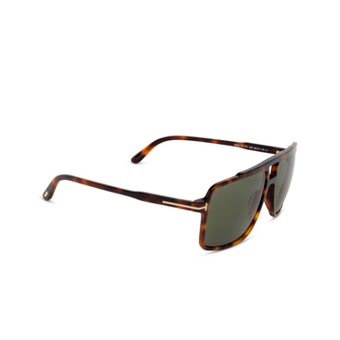 Lunettes de soleil Tom Ford KEMP 53N blonde havana - Vue trois quarts