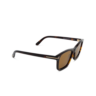 Tom Ford BARRON Sunglasses 52E dark havana - three-quarters view